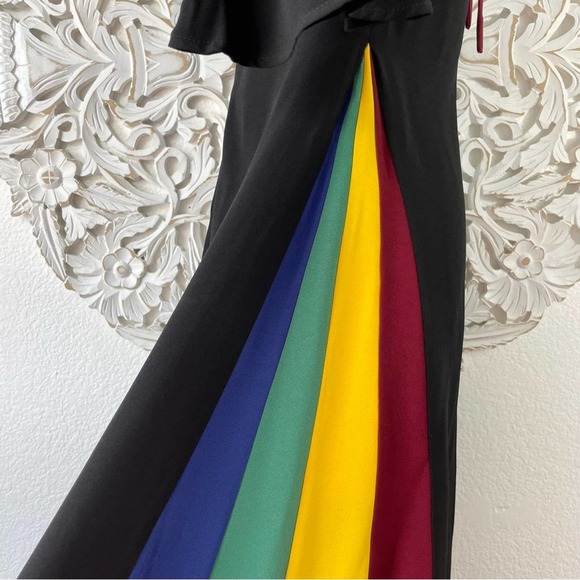 {Staud} Victorian Rainbow Godet Panel Maxi Dress, Size 0, NWT - Picture 7 of 11